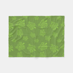 Couverture Polaire Graphique vert de tortue