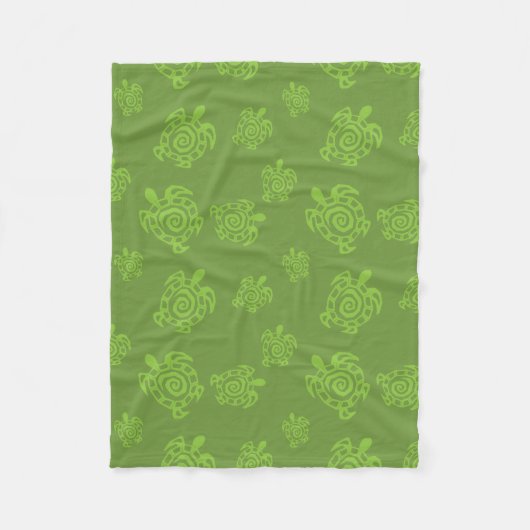 Couverture Polaire Graphique vert de tortue (Devant)