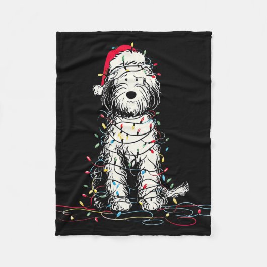 Couverture Polaire Graphiques de Noël de Sheepadoodle drôles de lumiè (Devant)
