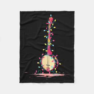 Couverture Polaire Graphiques de Noël drôles de banjo pour amateur de