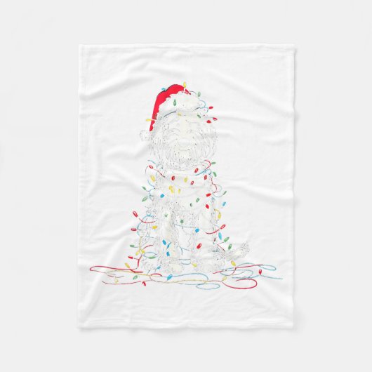 Couverture Polaire Graphiques de Noël mignons de Sheepadoodle Chien L (Devant)
