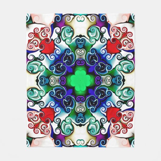 Couverture Polaire Graphiques informatiques. Illustration d'un flo ab (Devant)