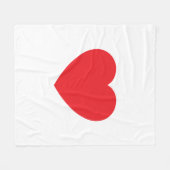 Couverture Polaire Graphisme Cœur Rouge Blanc Moderne Simple (Devant (Horizontal))