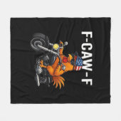 Couverture Polaire Graphisme esthétique classique de poulet F-Caw-F (Devant (Horizontal))