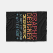 Couverture Polaire Graphiste de devis de profession amusant (Devant (Horizontal))