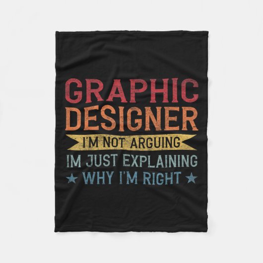 Couverture Polaire Graphiste de devis de profession amusant (Devant)
