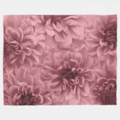 Couverture Polaire Grappe de Fleurs de Mauve Dahlia Lumière (Devant (Horizontal))