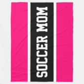 Couverture Polaire Gras Bright Rose noir blanc SOCCER MOM Stripes (Devant)