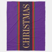 Couverture Polaire Gras Deux Tons Violet Rouge Vert NOËL Grandes (Devant)