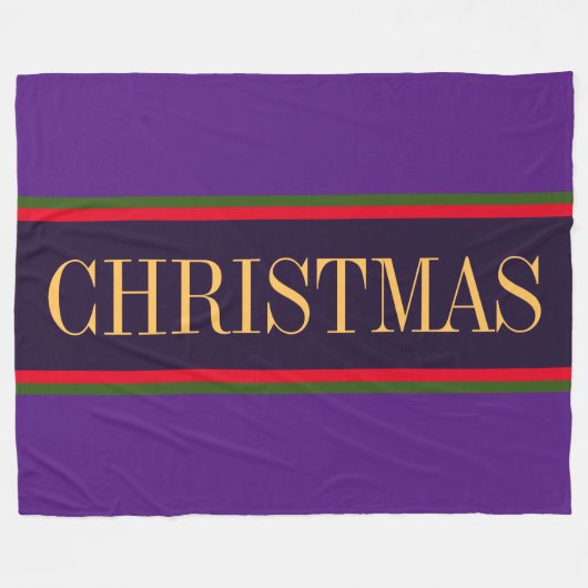 Couverture Polaire Gras Deux Tons Violet Rouge Vert NOËL Grandes (Devant (Horizontal))