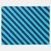 Couverture Polaire Gras Diagonal Bleu clair et rayures de marine (Devant (Horizontal))