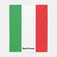 Gras drapeau italien Italie Famille personnalisée