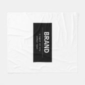 Couverture Polaire Gras Marque moderne ou nom commercial | Noir et bl (Devant (Horizontal))