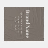 Couverture Polaire Gras moderne foncé & clair Beige Marque ou Entrepr (Devant (Horizontal))