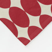 Couverture Polaire Gras moderne Noël Rouge Baubles Festif Chic (Coin)