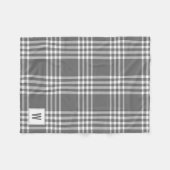 Couverture Polaire Gras Moderne Vacances Plaid Monogramme Blanche pol (Devant (Horizontal))