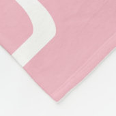 Couverture Polaire Gras & Moderne votre nom ou mot | Blanc sur rose (Coin)