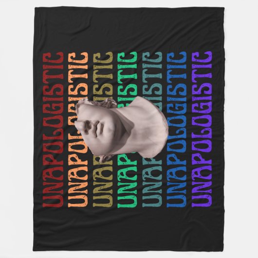 Couverture Polaire Gras Rainbow Greek Statue (Devant)