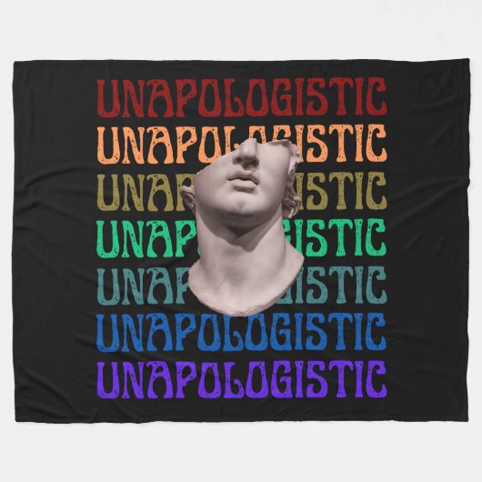 Couverture Polaire Gras Rainbow Greek Statue (Devant (Horizontal))