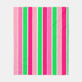 Couverture Polaire Gras roses et vertes (Devant)