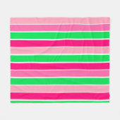Couverture Polaire Gras roses et vertes (Devant (Horizontal))