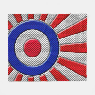 Couverture Polaire Gras Roundel Sunburst Design en fibre de carbone