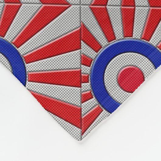 Couverture Polaire Gras Roundel Sunburst Design en fibre de carbone (Coin)