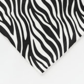 Couverture Polaire Gras Zebra Stripe noir et blanc avec nom (Coin)