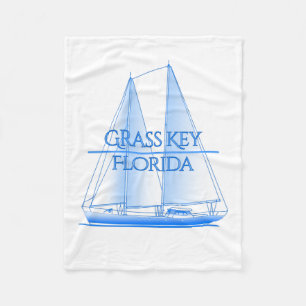 Couverture Polaire Grass Key Coastal Nautical Sailing Sailor