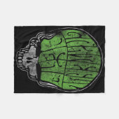 Couverture Polaire Grateful Dead Psychedelic Green Stealie Skull Vint (Devant (Horizontal))