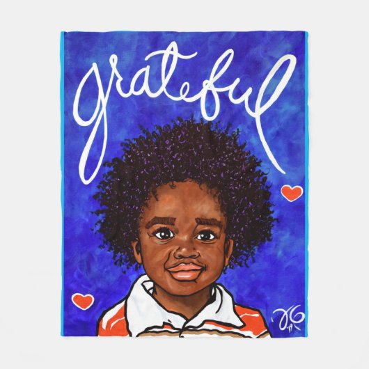 Couverture Polaire Grateful Love Enfants adoptés Coeurs Joie (Devant)