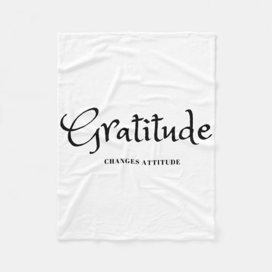 Couverture Polaire Gratitude Changements Attitude Thanksgiving Fall S (Devant)