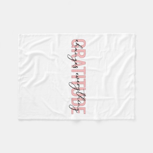 Couverture Polaire Gratitude Changes Everything Motivational Sitive M (Devant (Horizontal))