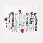 Couverture Polaire Gratitude / Sagesse sur la vie / Design de typogra (Devant (Horizontal))