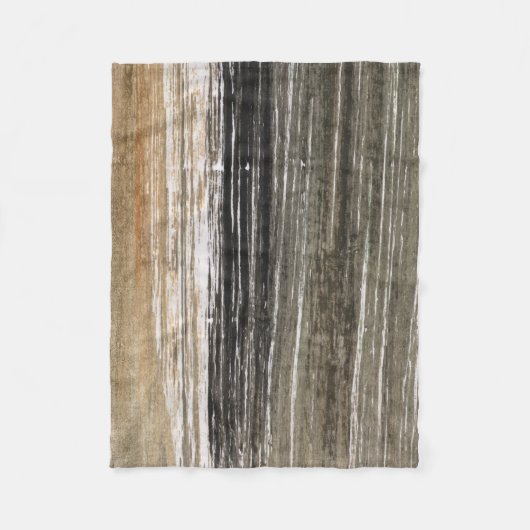 Couverture Polaire Gray brown lines abstract painting art (Devant)