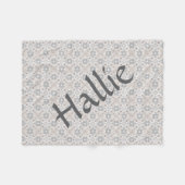 Couverture Polaire Gray Spanish Tile Personalized Dog Blanket  (Devant (Horizontal))
