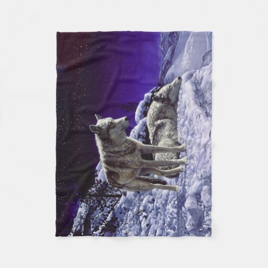 Couverture Polaire Gray Wolves (Devant)