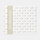 Couverture Polaire Great Dane (Arlequin blanc noir) (Devant (Horizontal))