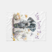 Couverture Polaire Great Dane Chien Maman Floral (Devant (Horizontal))