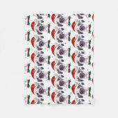 Couverture Polaire Great Dane Chien race Étoiles de Noël (Devant)