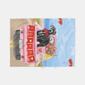 Couverture Polaire Great Dane Chien Valentine's Day Truck (Devant (Horizontal))