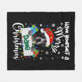 Couverture Polaire Great Dane Noël Party Great Dane Xmas cadeaux (Devant (Horizontal))