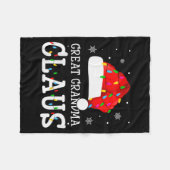 Couverture Polaire Great Grandma Claus Cool Holiday Matching Pajamas  (Devant (Horizontal))