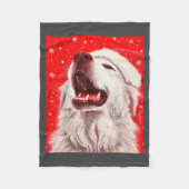 Couverture Polaire Great Pyrenees Christmas  (Devant)