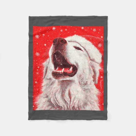 Couverture Polaire Great Pyrenees Christmas  (Devant)