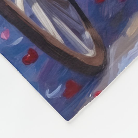 Couverture Polaire Great Pyrenees Dog Valentine's Day (Coin)