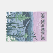 Couverture Polaire Great Smoky Mountains National Park Retro (Devant (Horizontal))