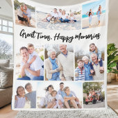 Couverture Polaire Great Times Happy Memories Photo Collage Keepsake