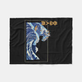 Couverture Polaire Great Wave Off Kanagawa With The Aesthetic Kanji O (Devant (Horizontal))