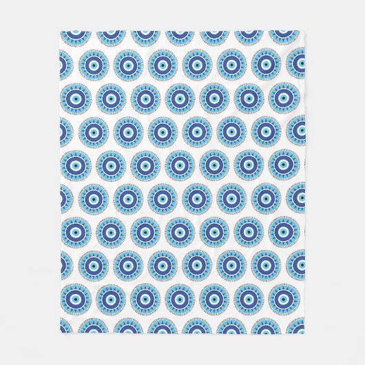 Couverture Polaire Grec Mal Eye Bleu (Devant)